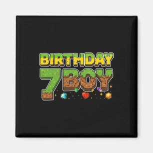 Íman Camisa de Pixel de Aniversário Divertida para Meni
