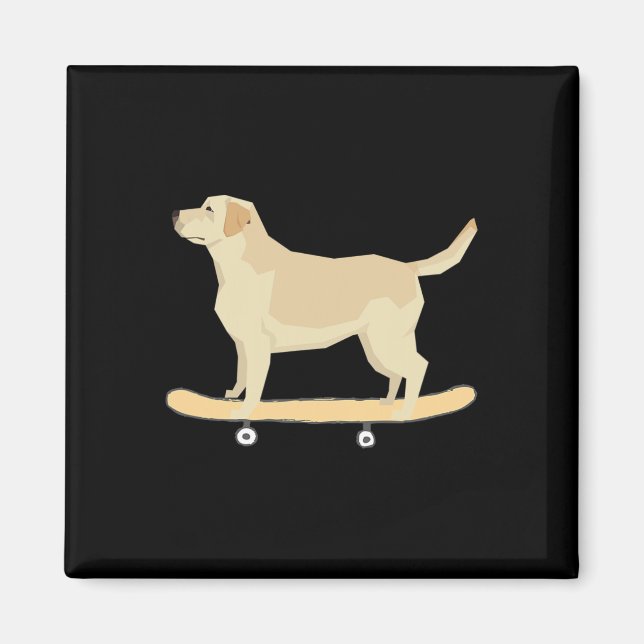 Íman Camisa de Presente de Cachorro Lab de Skate Divert (Frente)