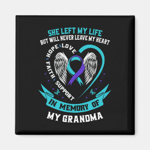 Íman Camisa de Sensibilização do Suicídio Roxo Teal