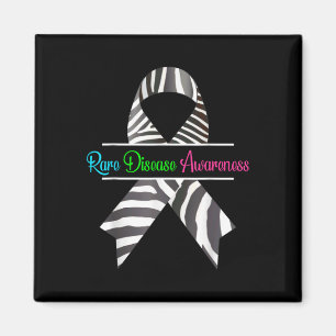 Íman Camisa de Sensibilização Raras - Doença Rara-Zebra