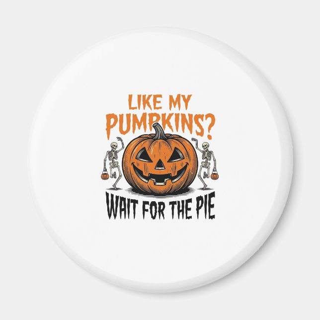 Íman Camisa de Torta de Halloween de Abóbora Engraçada  (Frente)