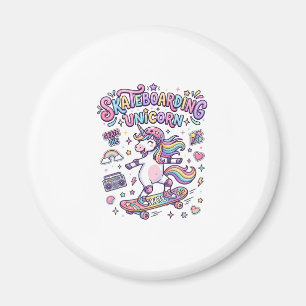 Íman Camisa de Unicórnio de Skate Unicórnio Tipografia