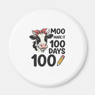 Íman Camisa de Vaca de 100 Dias Desenho de Escola de Gr