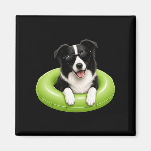 Íman Camisa de verão Border Collie Boia de piscina cach