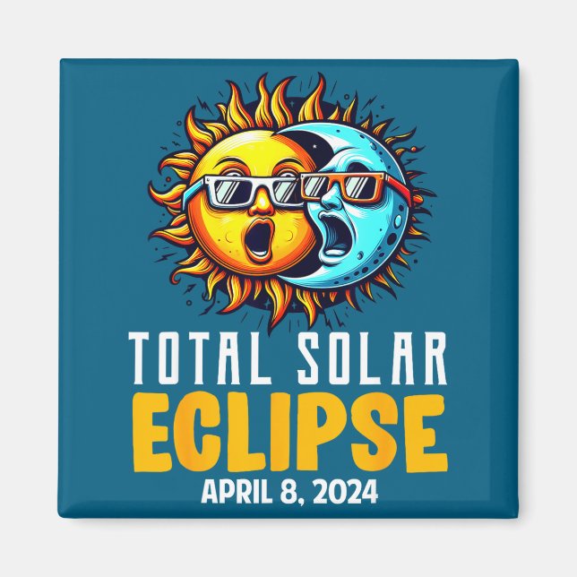 Íman Camisa Divertida Eclipse Solar Total EUA Sol (Frente)