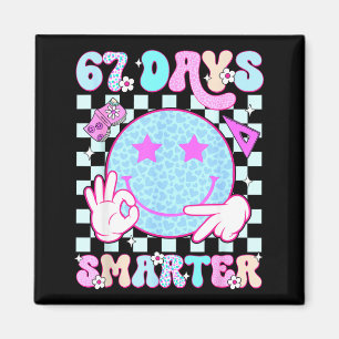 Íman Camisa do 67º Dia de Escola 67 Dias Mais Inteligen