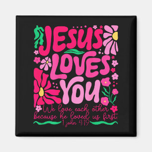 Íman Camisa do Amor Jesus Boho Floral Fé Religiosa