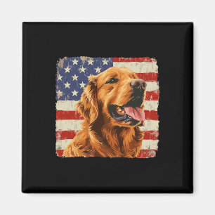 Íman Camisa do Cão Retriever Dourado Bandeira da Améric