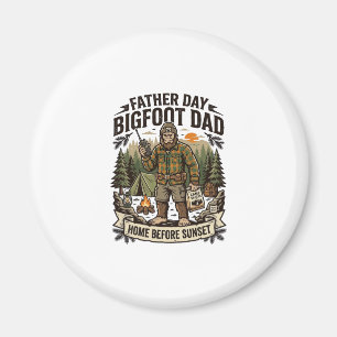Íman Camisa do Dia dos Pais Bigfoot Papai Floresta Retr