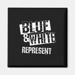 Íman Camisa Do Grupo De Jogo Azul E Branco Para O Ensin