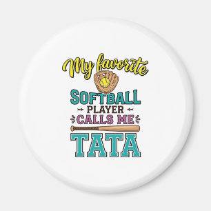 Íman Camisa do Jogador de Softbol Favorito Me Chama TAT