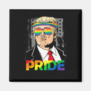 Íman Camisa do Orgulho Mês Trump Gay Biual Lésbica