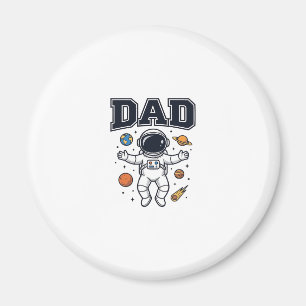 Íman Camisa do Papai Astronauta Espaço Vetor Design_1