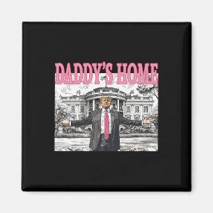 Íman Camisa do Papai Está em Casa Trump Para Homens Mul