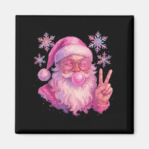 Íman Camisa do Papai Noel soprando bolha de goma Nk, Vi