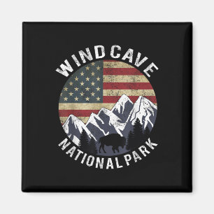 Íman Camisa do Parque Nacional Wind Cave Camping South