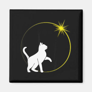 Íman Camisa Eclipse Solar Gato Amante de Gatos