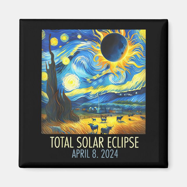 Íman Camisa Eclipse Solar Total Noite Estrelada (Frente)
