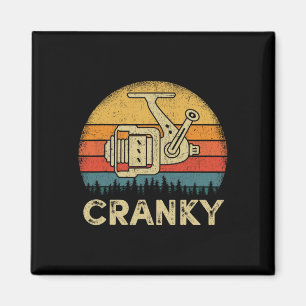 Íman Camisa engraçada de carretel de pesca Pun Humor Pe