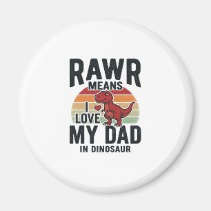 Íman Camisa engraçada de dinossauro Papai RAWR vintage 