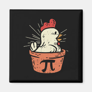 Íman Camisa engraçada de frango Pot Pi Dia Torta Matemá