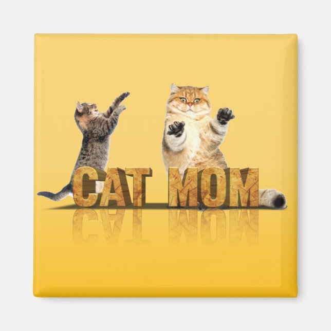 Íman Camisa engraçada de gato | presente para gatos-mãe (Frente)