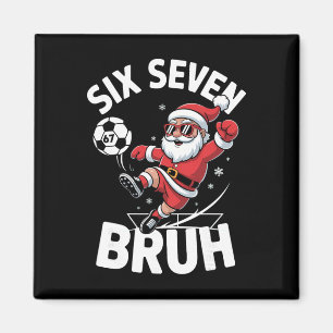 Íman Camisa engraçada de Natal Bruh Futebol Papai Noel