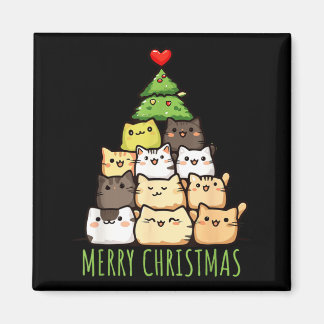 Íman Camisa engraçada de Natal com gato e amor _ Gata m