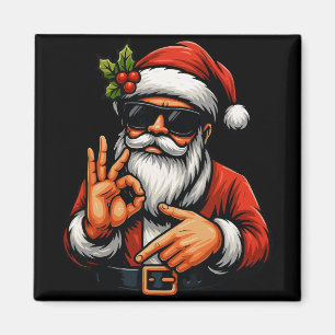 Íman Camisa engraçada de Natal do Papai Noel para homen