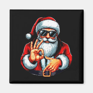Íman Camisa engraçada de Natal do Papai Noel para homen