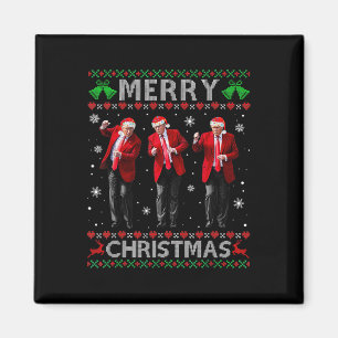 Íman Camisa engraçada de Natal do Trump dançando Natal