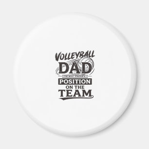 Íman Camisa engraçada de pai de vôlei vintage posição t