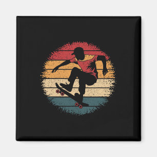 Íman Camisa engraçada de skate vintage retro skateboard