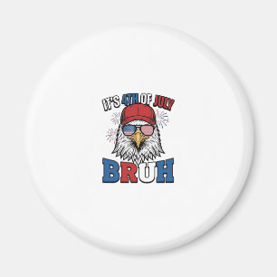 Íman Camisa engraçada do 4 de julho Águia Bruh Patrióti