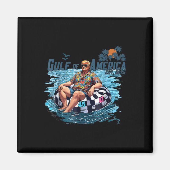 Íman Camisa Engraçada Do Golfo Dos Eua América No Leste (Frente)