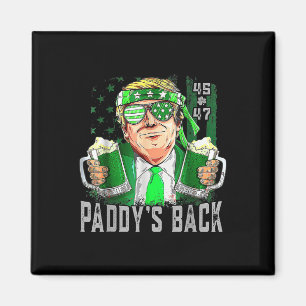 Íman Camisa engraçada do Trump Paddys Back 45 47 Dia de