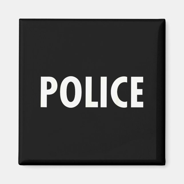 Íman Camisa engraçada e fácil de Halloween POLÍCIA Fant (Frente)