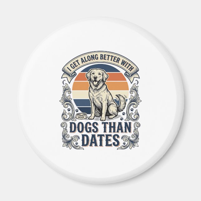 Íman Camisa engraçada para amante de cães Citação de gr (Frente)