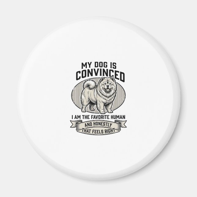 Íman Camisa engraçada para amante de cães com Chow C gr (Frente)