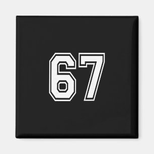 Íman Camisa Esportiva Uniforme Numerado 67 Time 67º