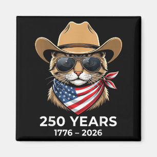 Íman Camisa EUA 250 Aniversário Bandeira América Gato 4