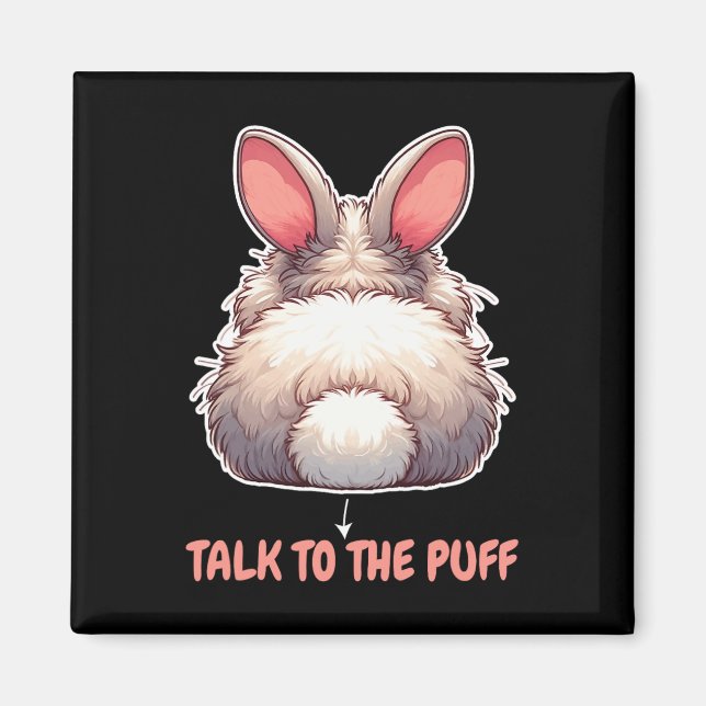 Íman Camisa Fale Com O Coelho Fofinho Bunny Funny Easte (Frente)