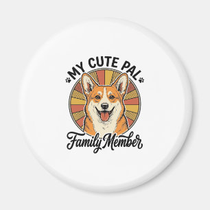 Íman Camisa Família Corgi Design de Amante de Pet Vinta