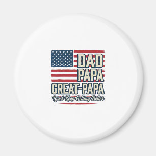 Íman Camisa Família Vintage Patriótica Papai Papá Bisav