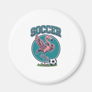 Íman Camisa Gráfica do Jogador de Futebol Flamingo Vint