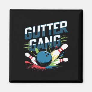 Íman Camisa Gutter Gang Camisas Engraçadas de Boliche G