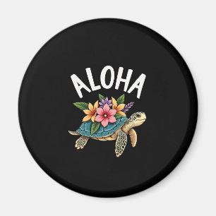 Íman Camisa havaiana Aloha Hawaii Tartaruga Hibisco Cri