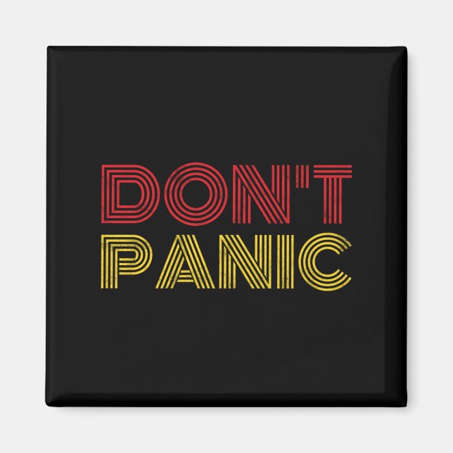 Íman Camisa Manga Longa 'Don't Panic' Vintage Desgastad (Frente)