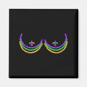 Íman Camisa Mardi Gras Contas Engraçadas S Contorno Fan