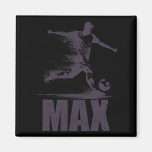 Íman Camisa Max Futebol Meninos Nome Personalizado Max